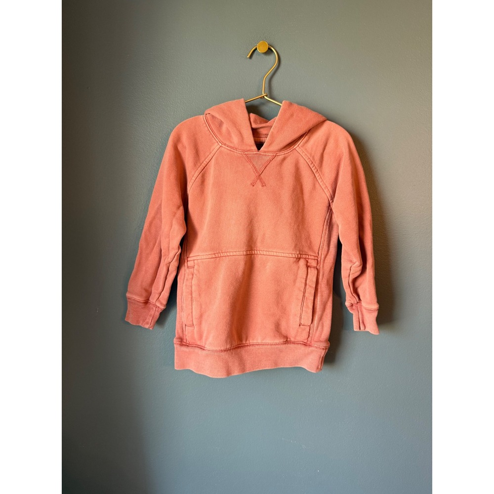 Boden Kids Coral‎ Pink Raglan Sleeve Pullover Hoodie Sweatshirt Size 4-5Y 110cm